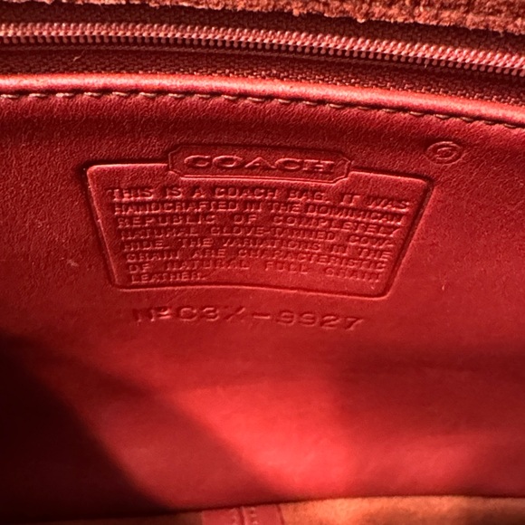 Vintage Coach 9927 Willis Crossbody Shoulder Handle Bag Red Leather - Picture 10 of 15